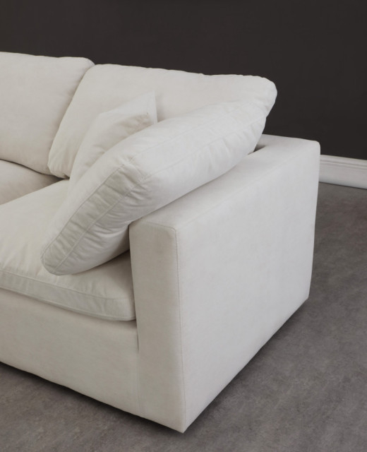 Plush Velvet / Down Standard Comfort L-Shaped Modular Sectional, 4 ... for Exploring the craftsmanship behind premium velvet and down seating