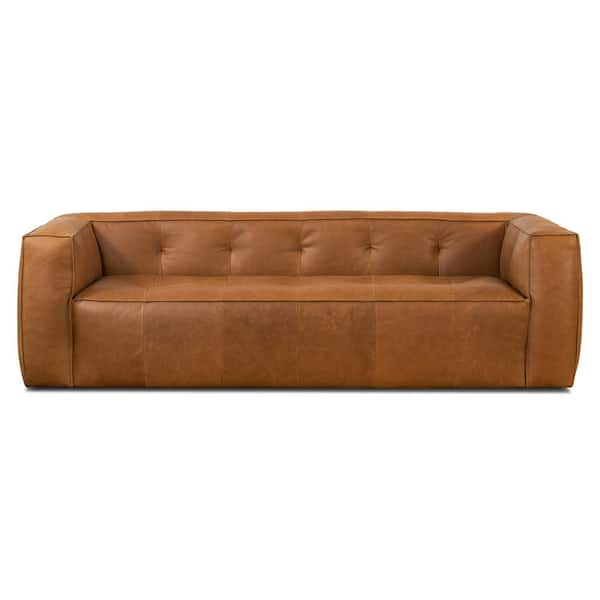 Poly And Bark Capa 92 In. Square Arm Sofa 3-Seat In Saddle Tan Hd-Lr ... regarding How Poly and Bark Capa Sofa Transforms Living Spaces with Timeless Elegance