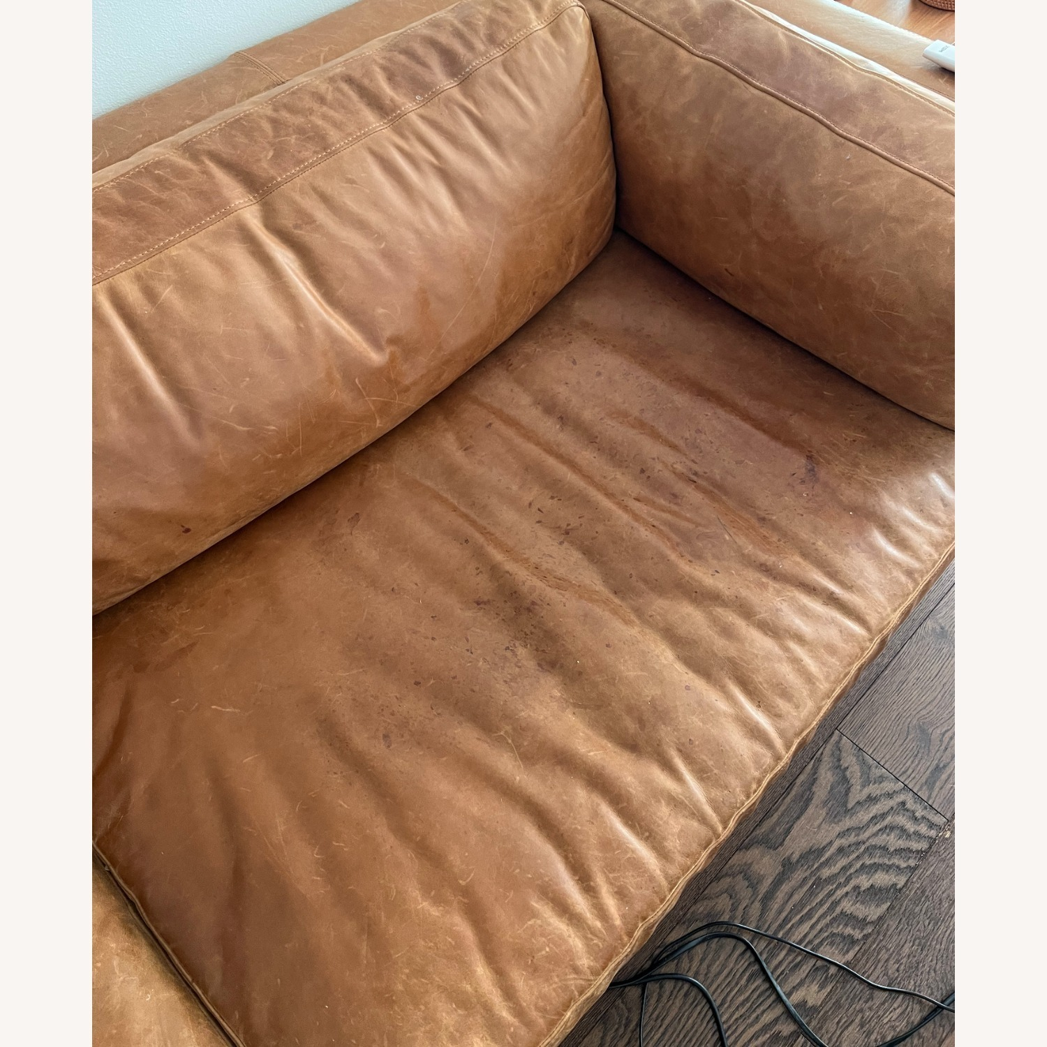 Poly And Bark Cognac Tan Argan Leather Sofa - Aptdeco inside Poly And Bark Canale Sofa, Cognac Tan, 99"