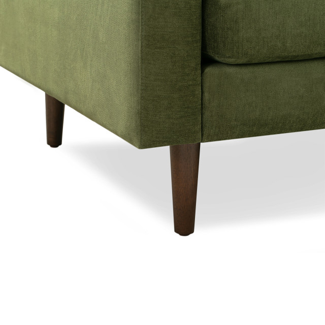Poly And Bark Napa Velvet Apartment Sofa - Midcentury - Sofas - By ... with Exploring the Texture and Comfort of Distressed Green Velvet Upholstery