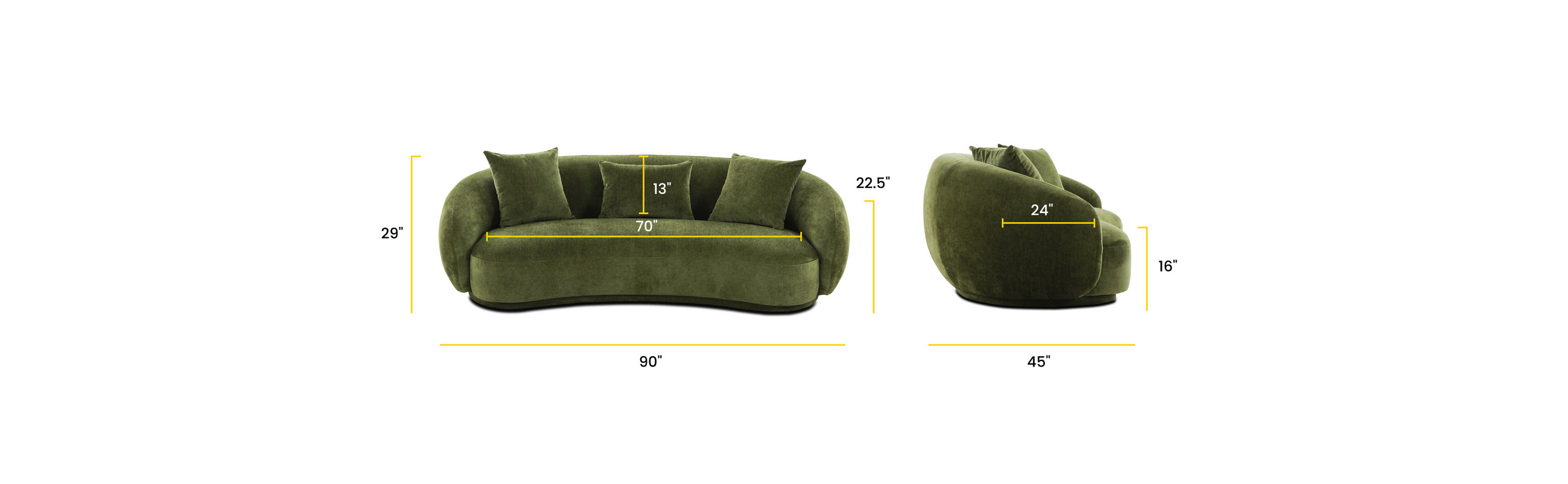 Poly And Bark Nimes Sofa - Contemporary - Sofas - By Edgemod Furniture ... pertaining to Poly And Bark Nimes Sofa, Distressed Green Velvet