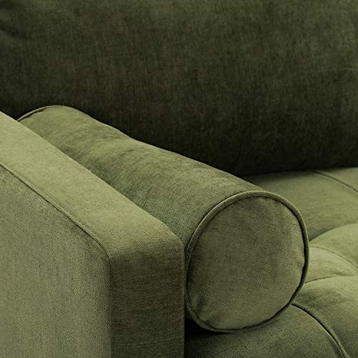 Poly & Bark Napa 72-Inch Apartment Sofa In Green Velvet throughout Poly And Bark Napa Velvet Apartment Sofa, Distressed Green Velvet