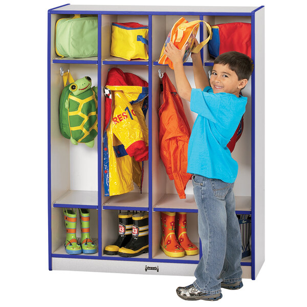 Rainbow Accents 0268Jcww112 39" X 15" X 50 1/2" 4-Section Navy Truedge ... regarding Rainbow Accents 4 Section Coat Locker - Navy