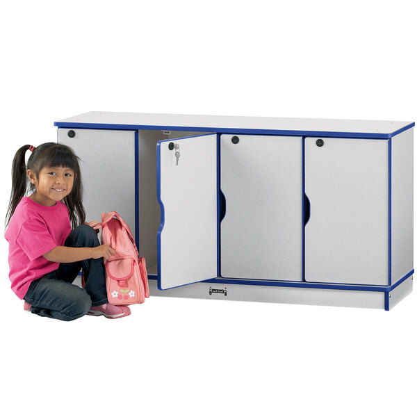 Rainbow Accents 4688Jc003 48 1/2" X 15" X 24" Locking 4-Section Blue ... with regard to Inside the Design Philosophy Behind Rainbow Accents 4 Section Coat Locker - Blue
