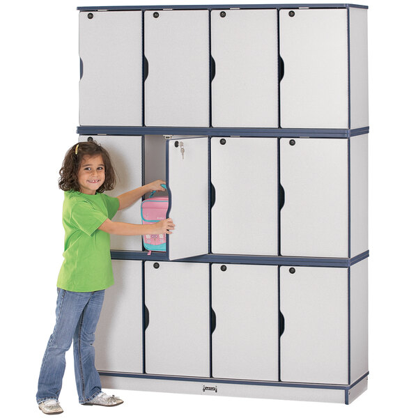 Rainbow Accents 4697Jc112 48 1/2" X 15" X 67" Locking 12-Section Navy ... within How Navy Coat Lockers Enhance Organization and Aesthetics in Shared Areas