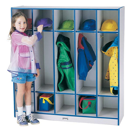 Rainbow Accentsâ„¢ Coat Locker | Us Markerboard for Rainbow Accents 2 Section Coat Locker With Step - Orange