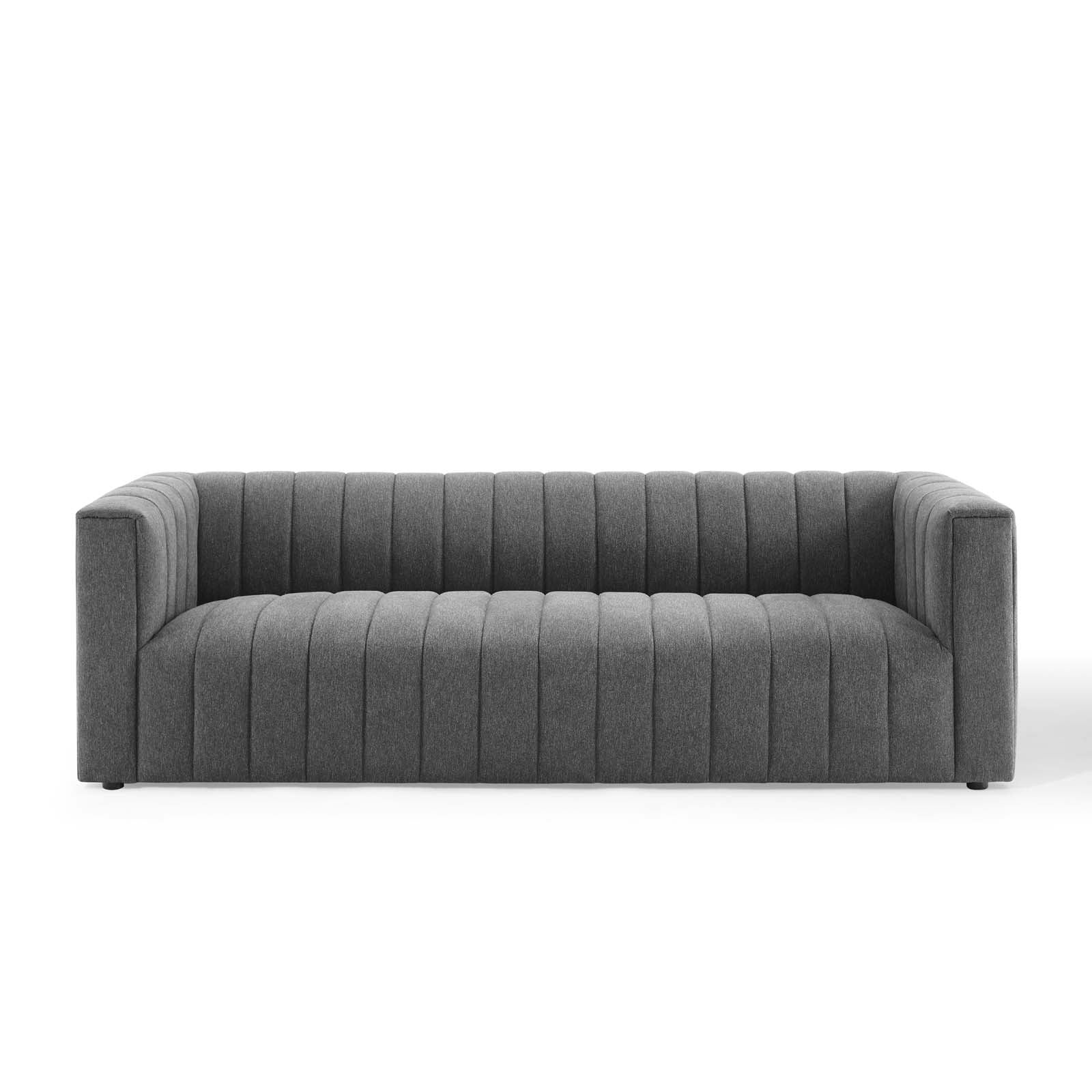 Reflection Channel Tufted Upholstered Fabric Sofa In Beige - Hyme Furniture with Reflection Channel Tufted Upholstered Fabric Sofa, Beige