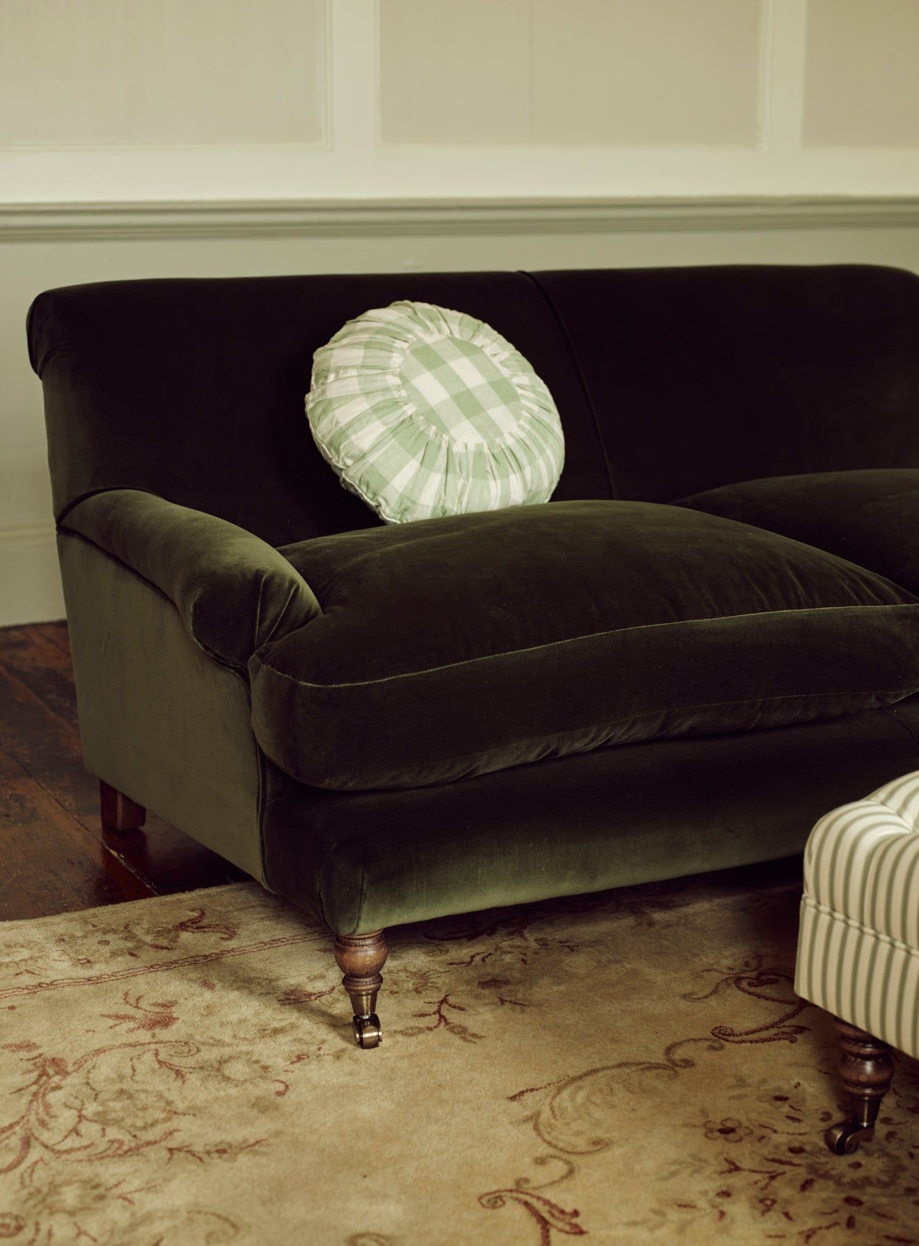 Making the Most of Lola Velvet Upholstered Sofa Olive in Everyday Living