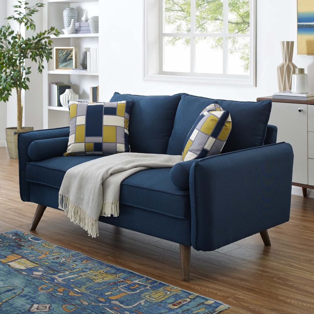 Revive Upholstered Fabric Loveseat Azure By Modway | Love Seat, Modway ... with Exploring the Design Features of the Revive Upholstered Fabric Sofa Azure