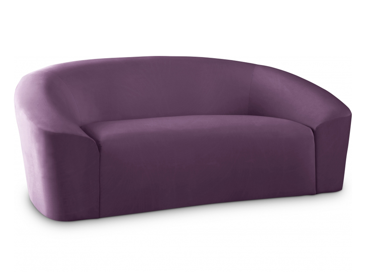 Riley Velvet Sofa By Meridian - Mig Furniture with Riley Velvet Upholstered Rounded Sofa, Mint