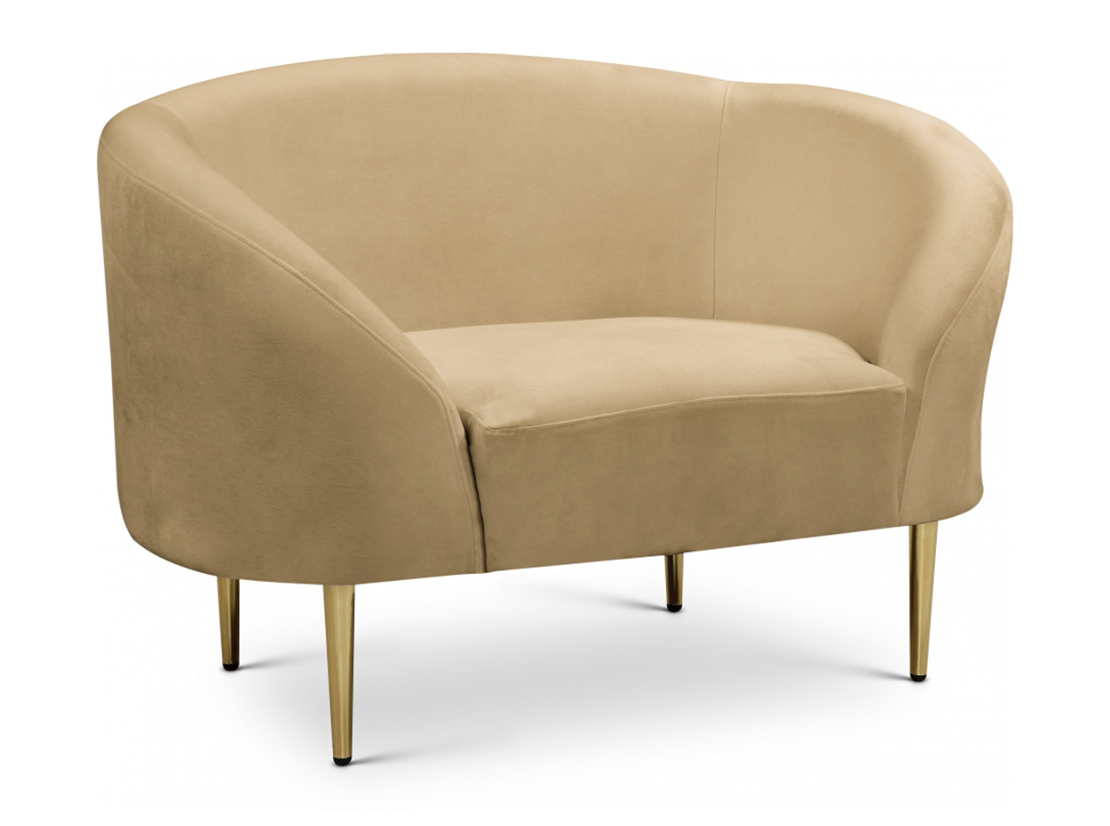 Ritz Velvet Sofa By Meridian - Mig Furniture for Ritz Velvet Upholstered Sofa, Cream