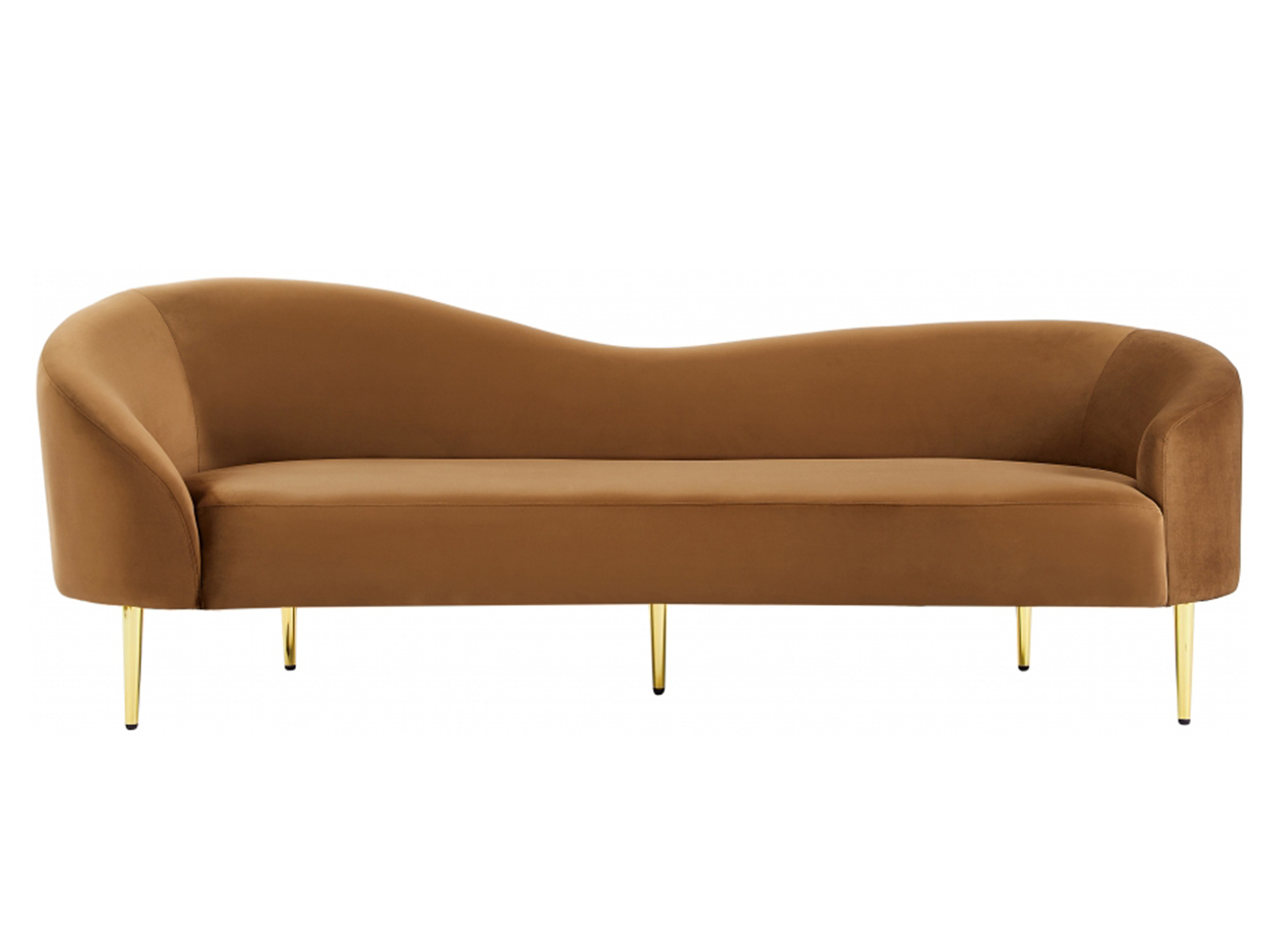 Ritz Velvet Sofa By Meridian - Mig Furniture pertaining to Ritz Velvet Upholstered Sofa, Pink