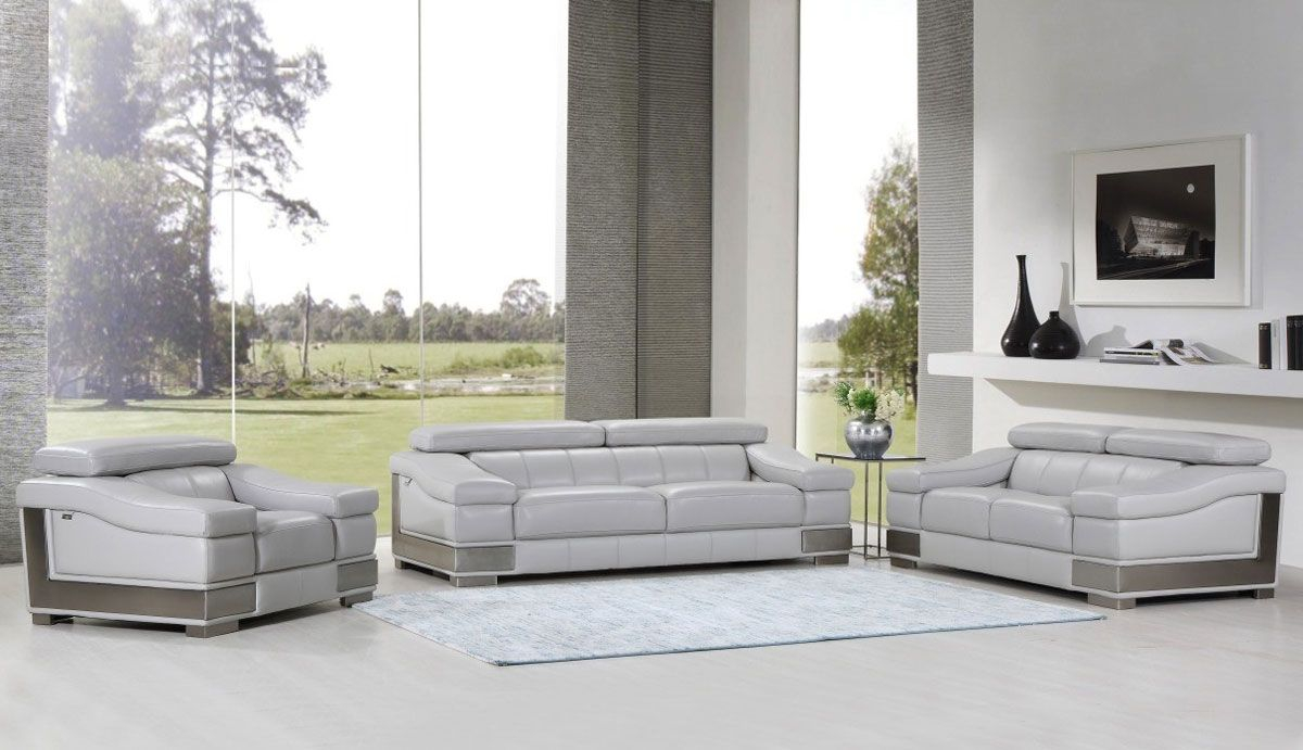 Rosetta Genuine Leather Sofa Light Gray intended for Light Gray Elegance How Divo Design Transforms Living Spaces