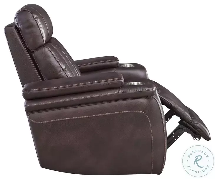 Royce Fantom Brown Power Reclining Living Room Set With Drop Down ... pertaining to Understanding the Parker Living Royce Power Drop Down Console Sofa in Fantom Brown