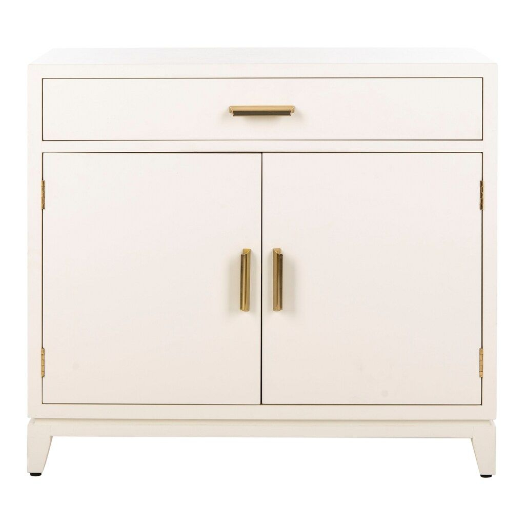Safavieh Nigel 2-Door And 1-Drawer Chest | Drawers, Accent Chests And ... within How brass hardware enhances traditional nightstand design