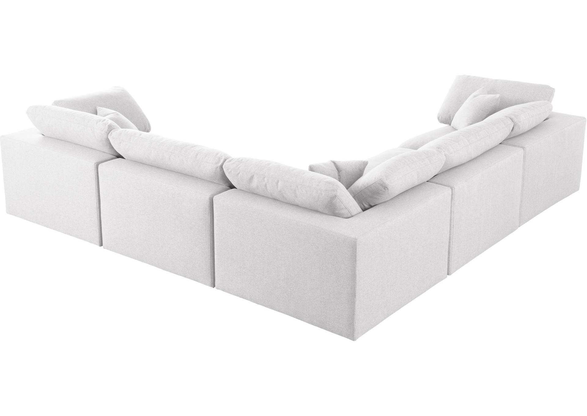 Serene Cream Linen Textured Fabric Deluxe Comfort Modular Sectional with regard to Serene Linen Textured Fabric Deluxe Comfort 3-Piece Modular Sofa, Gray