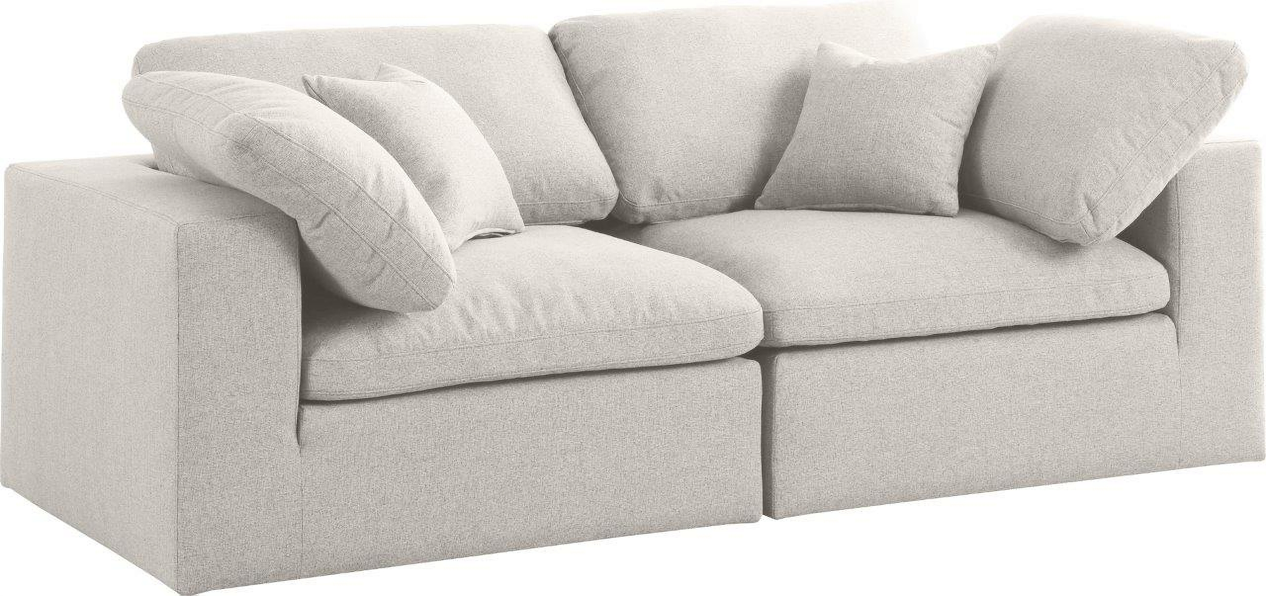 Serene Linen Textured Fabric Deluxe Comfort Modular Sofa In Cream By ... in Understanding the craftsmanship behind textured fabric modular sofa design