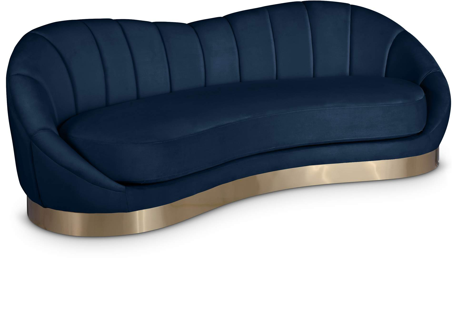 Shelly Navy Velvet Sofa intended for Understanding the Artistry Behind Navy Velvet Upholstered Sofas
