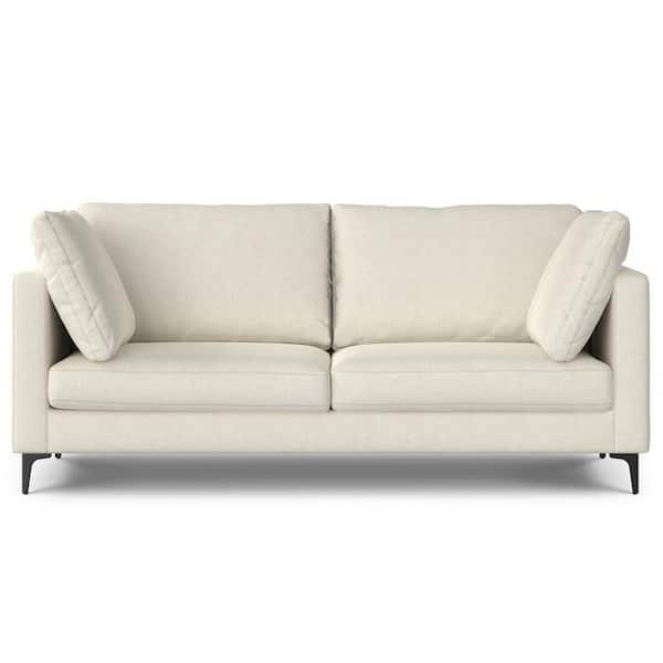 Simpli Home Ava 76-Inch Straight Arm Tightly Woven Performance Fabric ... for Mastering the art of sofa maintenance with tightly woven performance textiles
