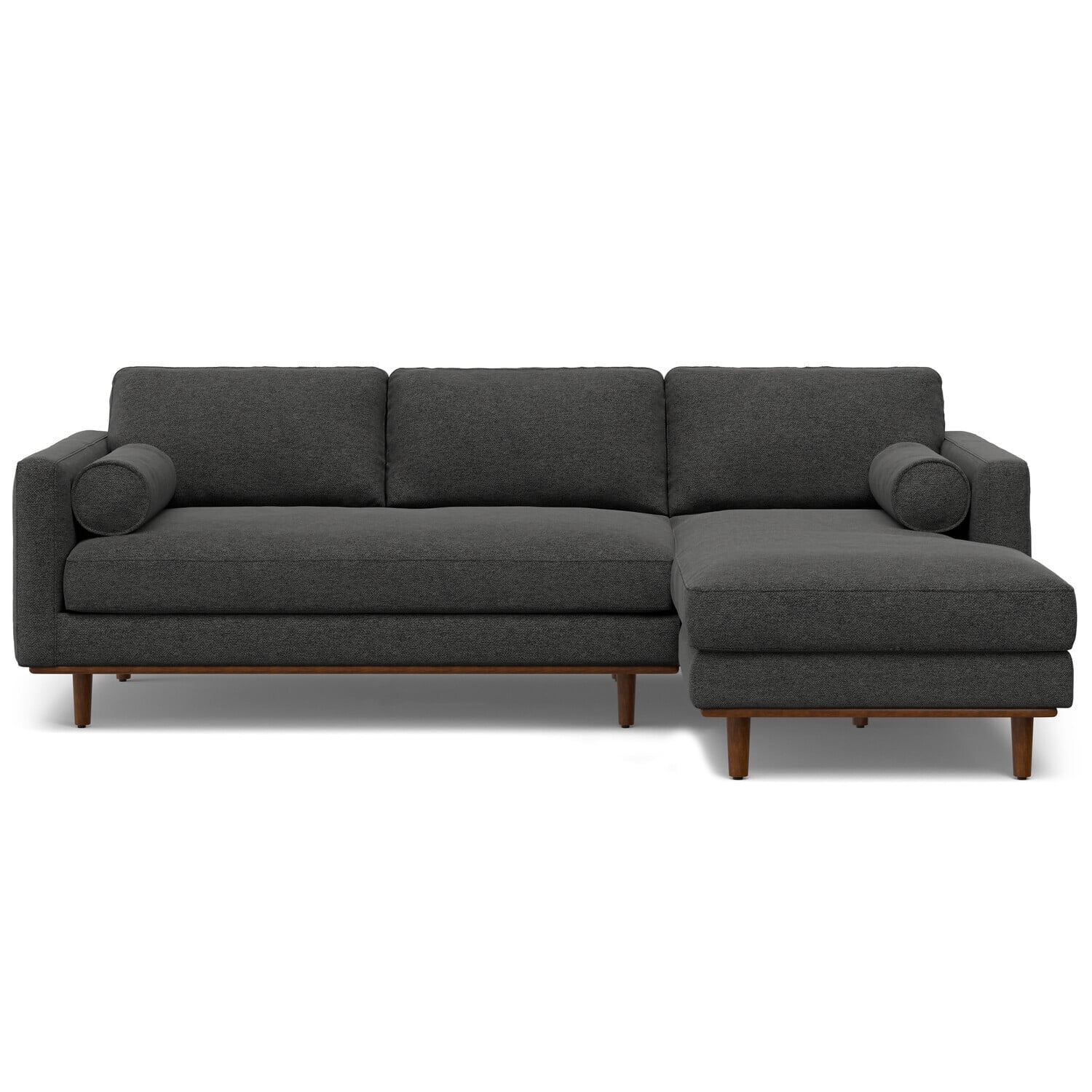 Simpli Home Morrison Mid Century Right Sectional 102 Inch Wide Sofa ... inside Choosing the Right Morrison 89 inch Sofa in Charcoal Gray for Your Home