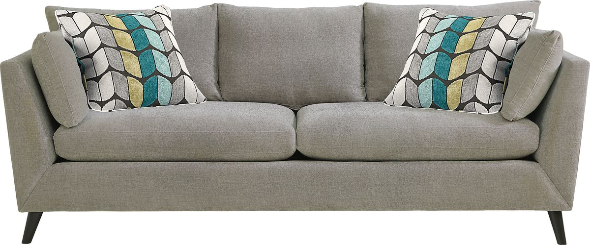Sofia Vergara West Loft Dove Gray Chenille Fabric Sofa | Rooms To Go throughout How the St. Charles Standard Chenille Sofa Transforms Living Room Aesthetics with Natural Cirrus Dove Gray
