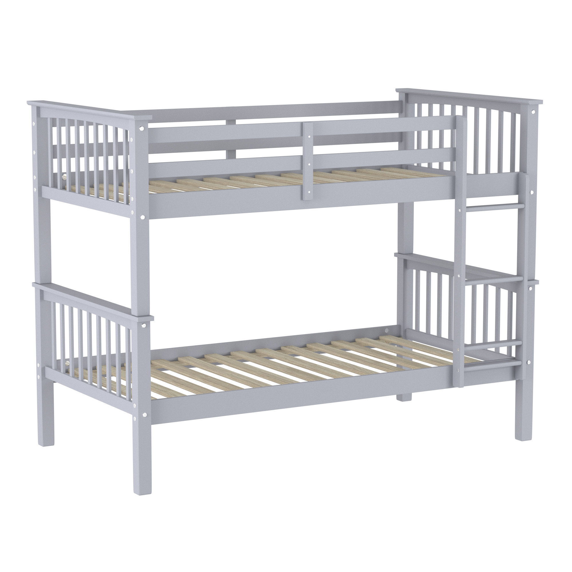 Solid Wood Twin Over Twin Mission Design Bunk Bed - Grey - Walker ... with regard to Understanding the Twin Twin Mission Bunk Bed Design and Its Benefits