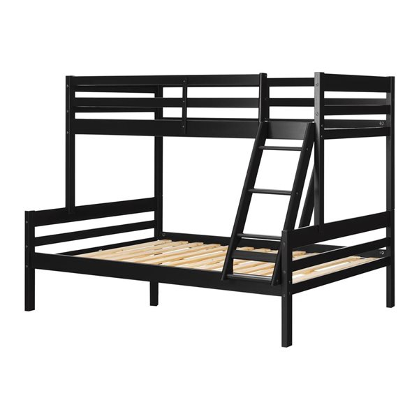 South Shore Fakto 58.5-In W Matte Black Pine Wood Twin Over Full Bunk ... with South Shore Fakto Twin Over Twin Bunk Bed In Matte Black