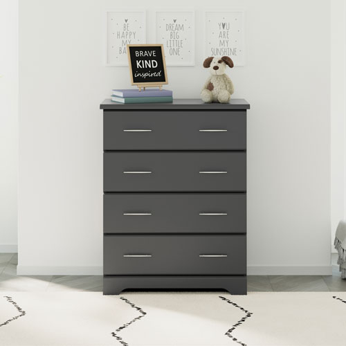 Storkcraft Brookside 4-Drawer Chest-Grey | Best Buy Canada for Stork Craft Usa Brookside 4 Drawer Chest In Gray
