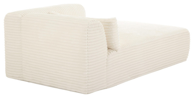 Tarra Fluffy Oversized Cream Corduroy Modular Raf Chaise - Cream ... throughout Tarra Fluffy Oversized Cream Corduroy Modular Raf Sectional - Cream