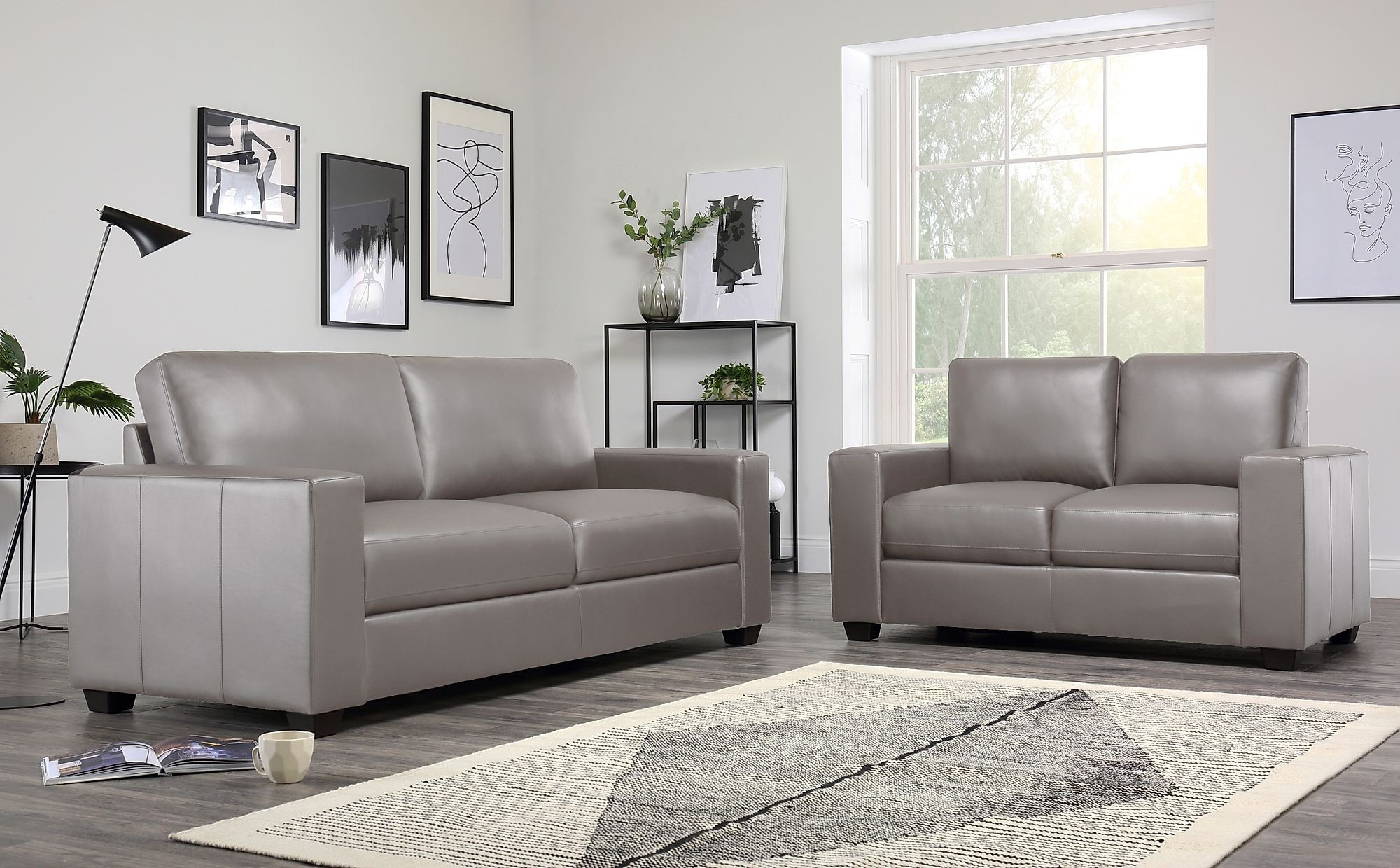 Taupe Leather 3+2 Seater Sofa - Designer Review & Photo regarding Chrissy Taupe Leather Sofa