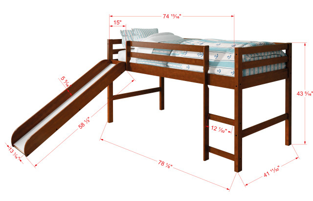 Tent Bed Espresso W/Camo Tent Kit - Contemporary - Loft Beds - By ... pertaining to Tent Bed Espresso W/Red Tent Kit