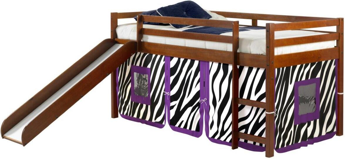 Tent Bed Espresso W-Zebra Tent Kit By Donco Kids | 1Stopbedrooms pertaining to Tent Bed Espresso W/Red Tent Kit