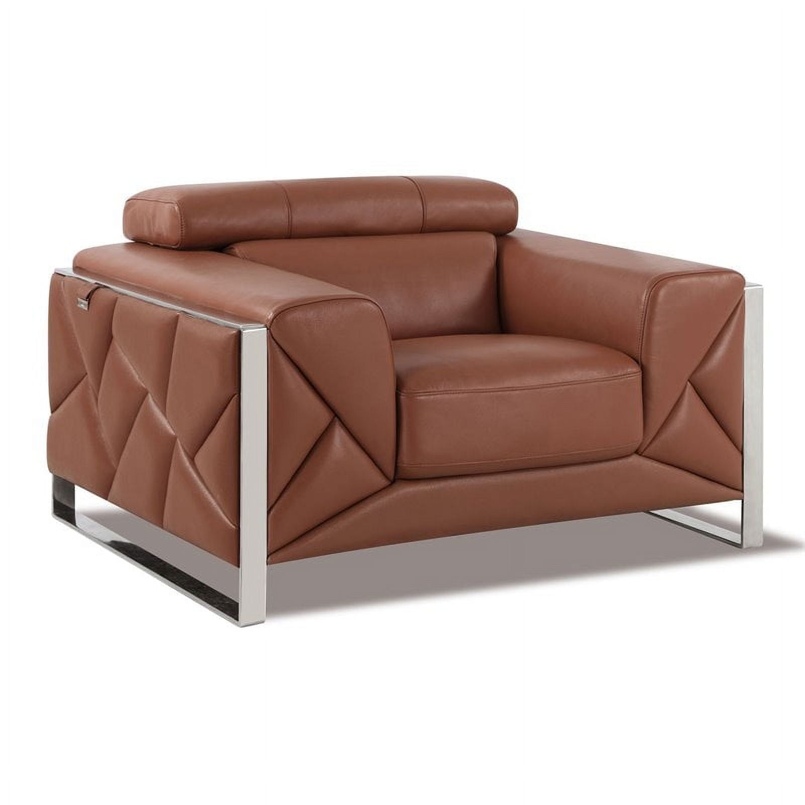 Titan Furnishings Trento Modern Upholstered Armchair, Genuine Italian ... in How Camel Tone Sofas Enhance Living Room Aesthetics and Comfort