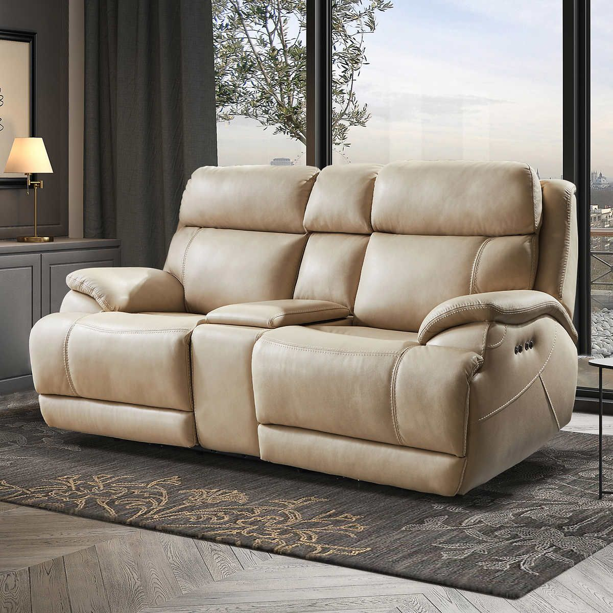 Top Grain Leather Power Reclining Loveseat With Console At Nicholas ... intended for Federico 5-Piece Italian Top Grain Leather Power Reclining Sofa - 3 Recliners, Beige