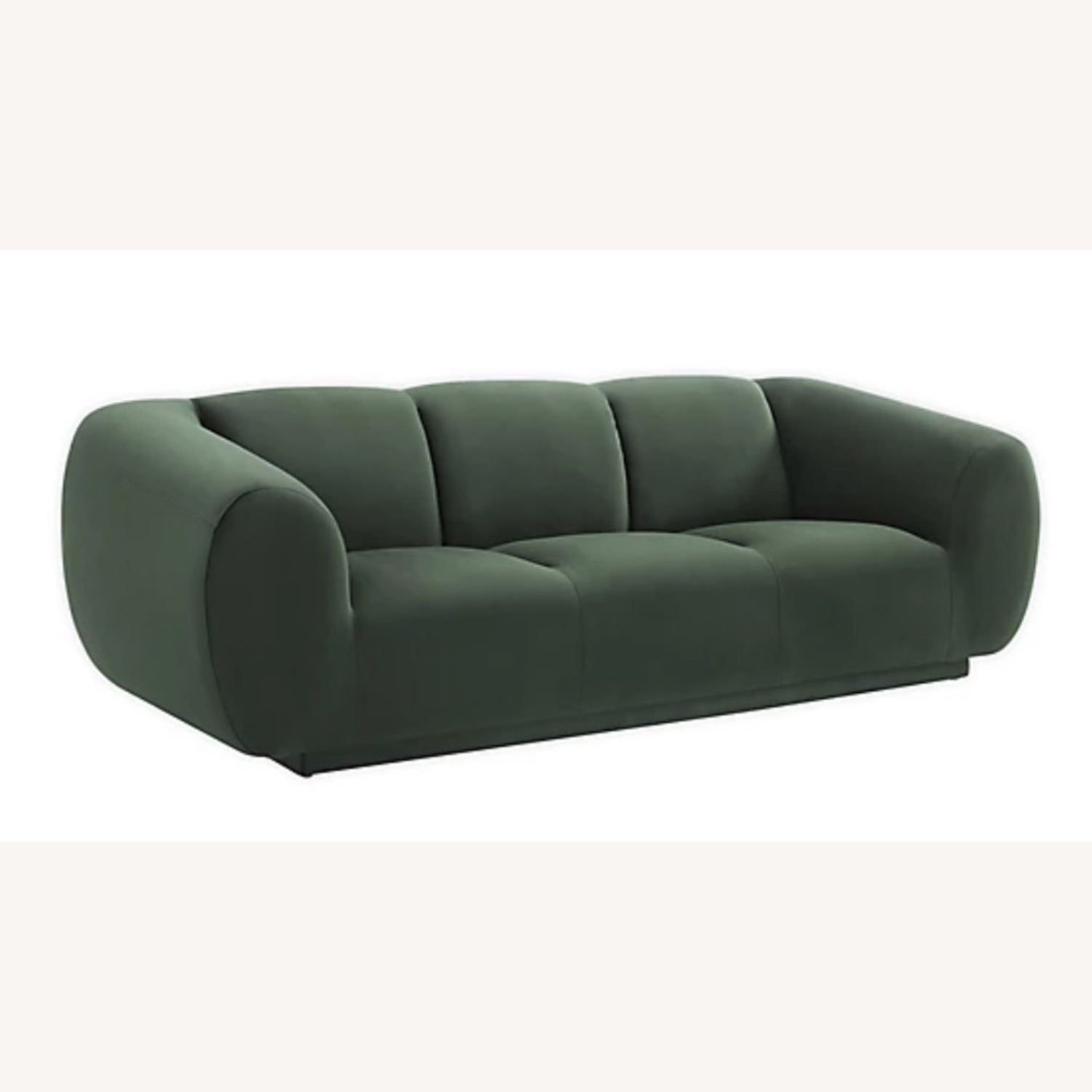 Tov Emmet Sofa In Forest Green - Aptdeco within The Evolution of Velvet Upholstery in Modern Living Spaces