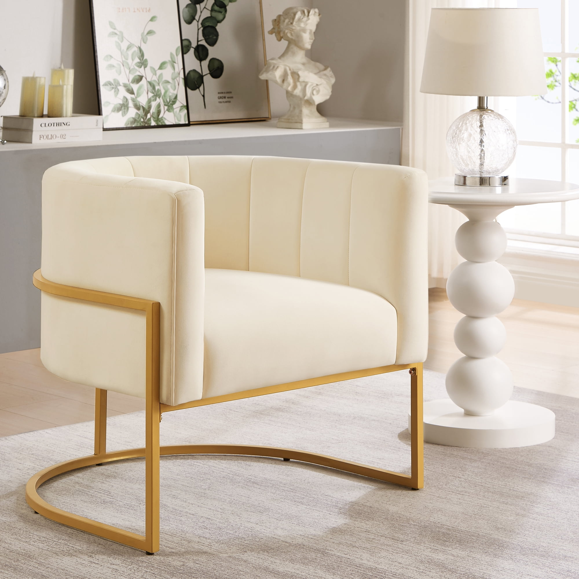 Upholstered Velvet Accent Chair With Golden Metal Stand,Mid-Century ... intended for Understanding the Artisan Craftsmanship Behind Velvet Upholstery