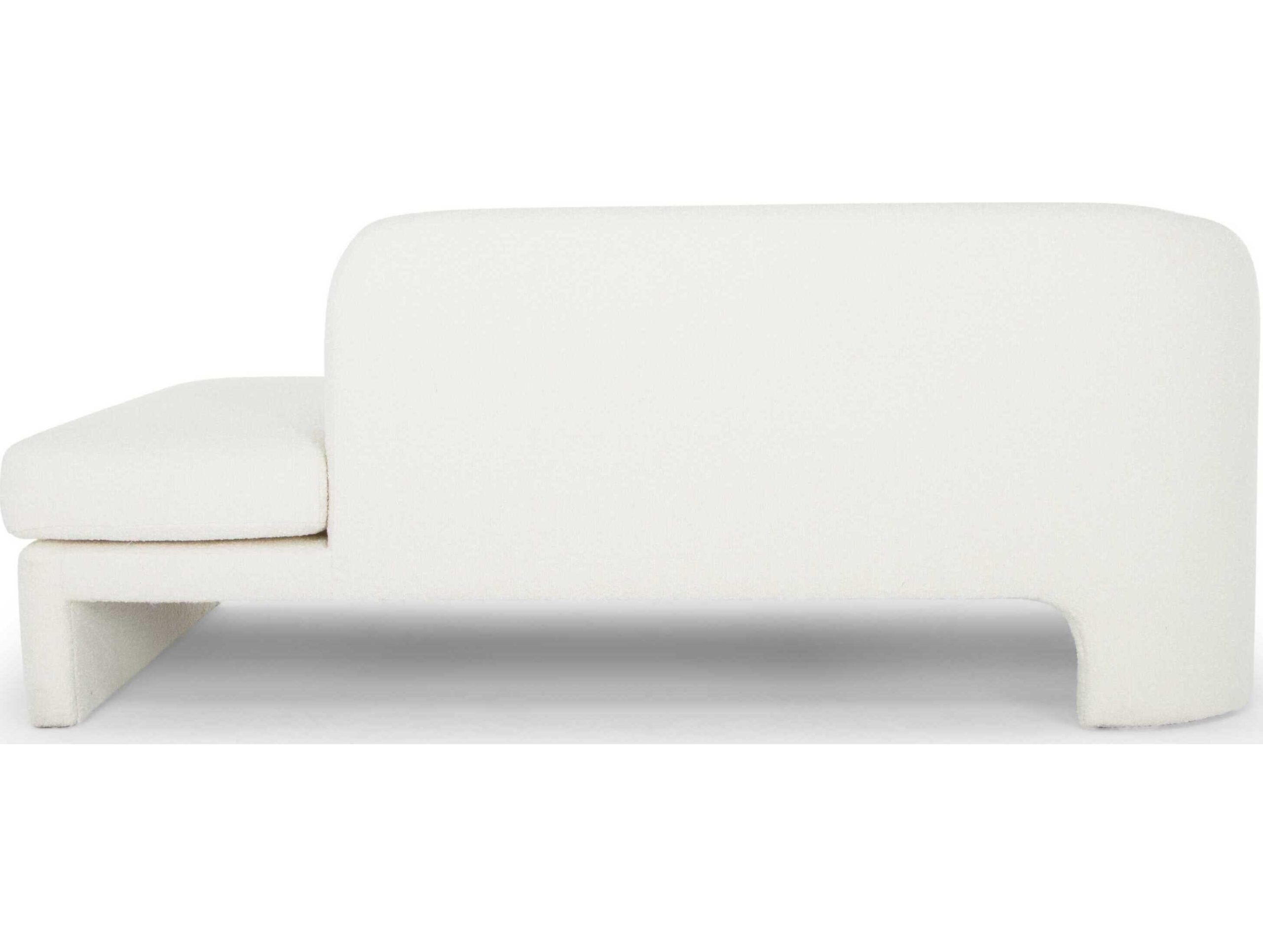 Urbia Metro Aksel White Boucle Pine Wood Upholstered Laf Daybed Bed ... throughout Choosing the Right White Boucle Sofa for Your Home Decor Style