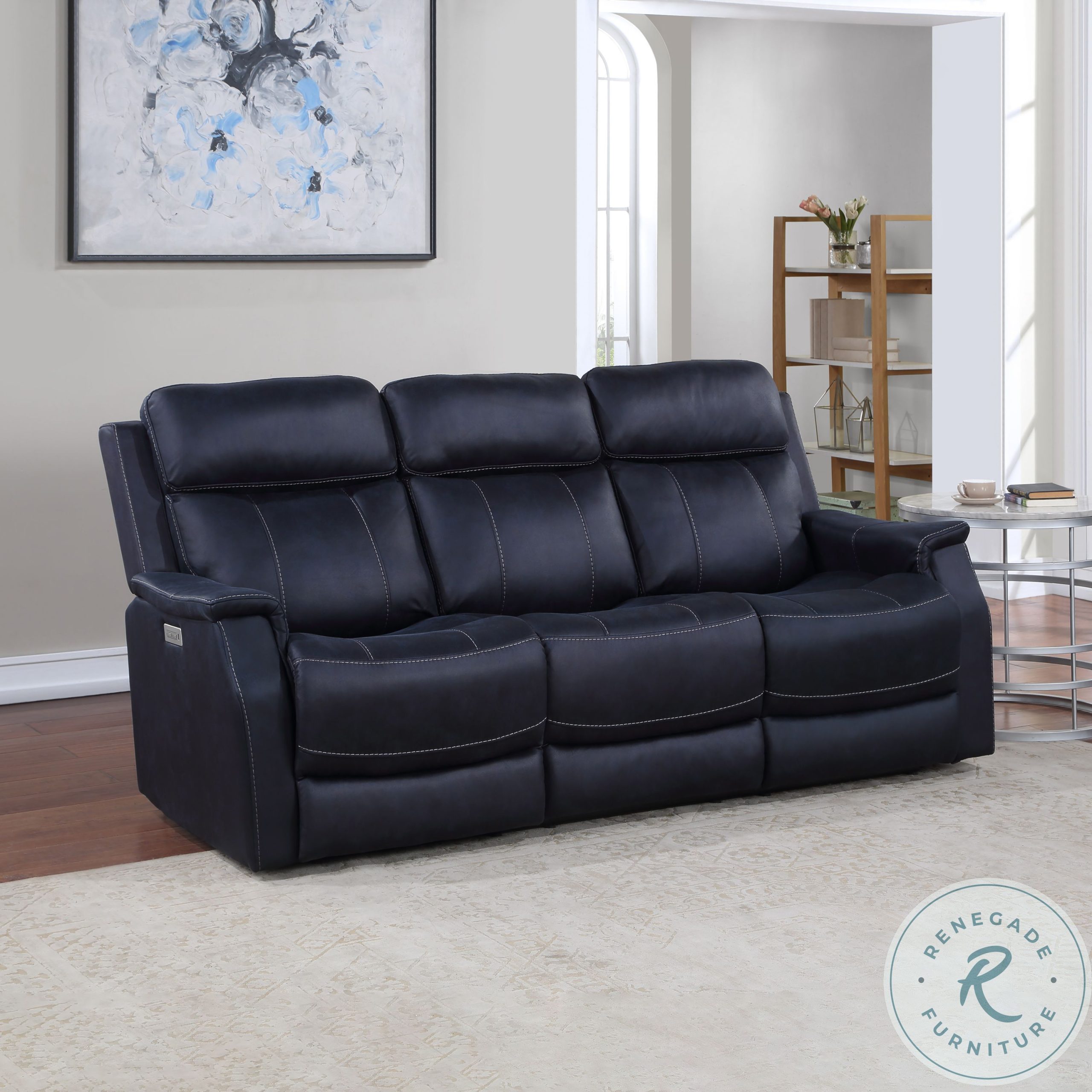 Valencia Ocean Blue Dual Power Reclining Sofa With Power Headrest ... regarding How the VA950SO Recliner Transforms Your Living Room Experience
