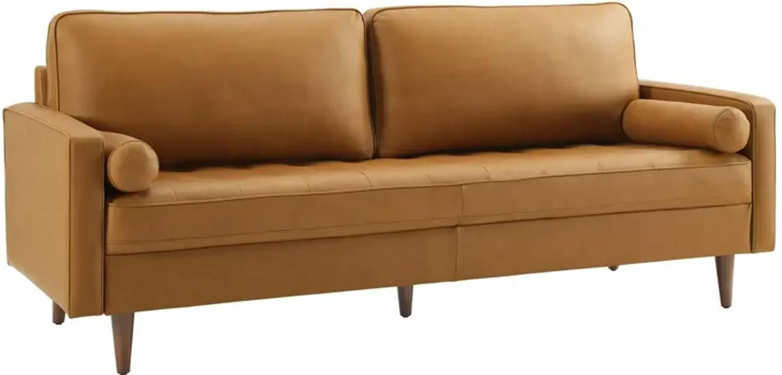 Valour 81” Leather Sofa By Mine | Furniture.com regarding The evolution of living room design through iconic sofa styles
