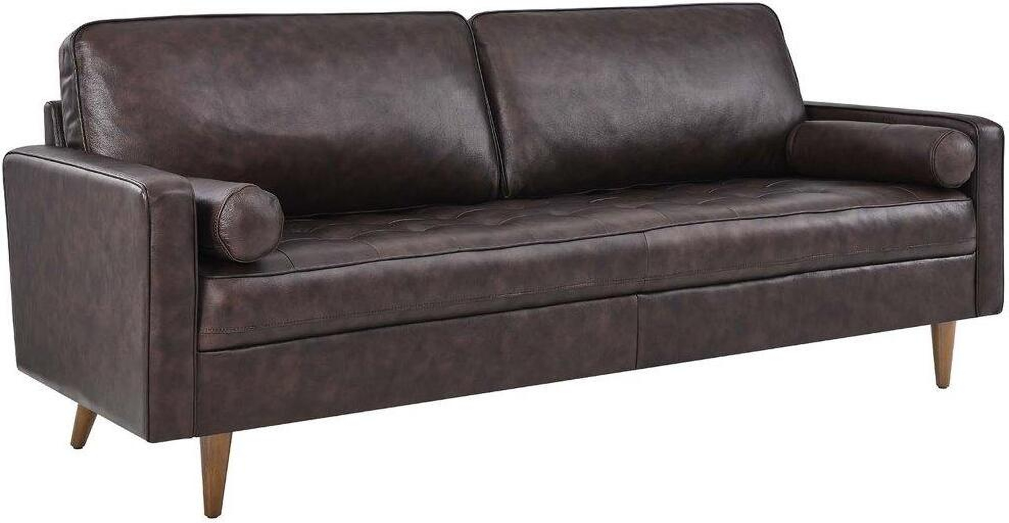 Valour Brown 81 Inch Leather Sofa By Modway | 1Stopbedrooms inside Valour 81" Leather Sofa, Brown