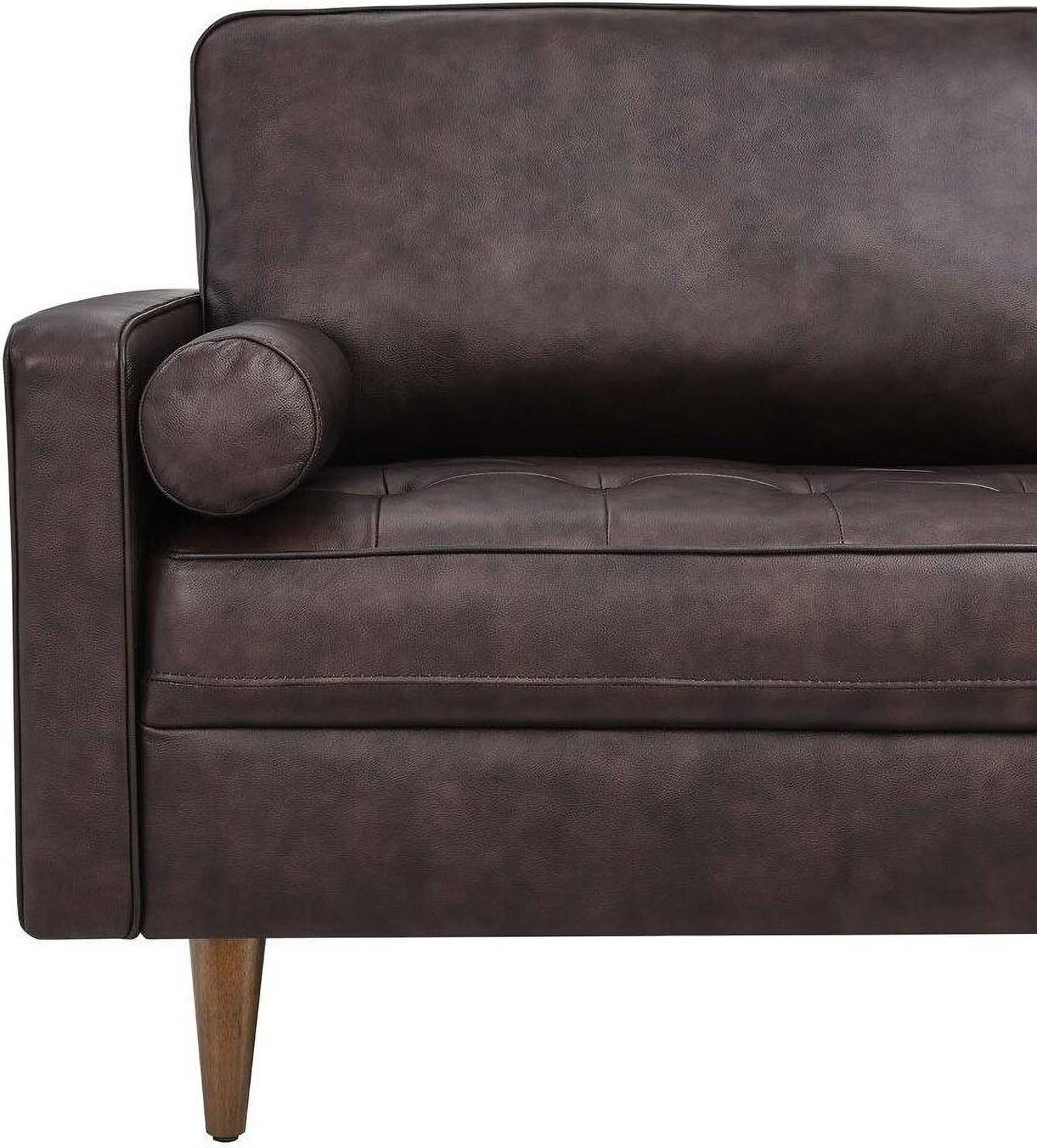 Valour Brown 81 Inch Leather Sofa By Modway | 1Stopbedrooms regarding The evolution of living room design through iconic sofa styles