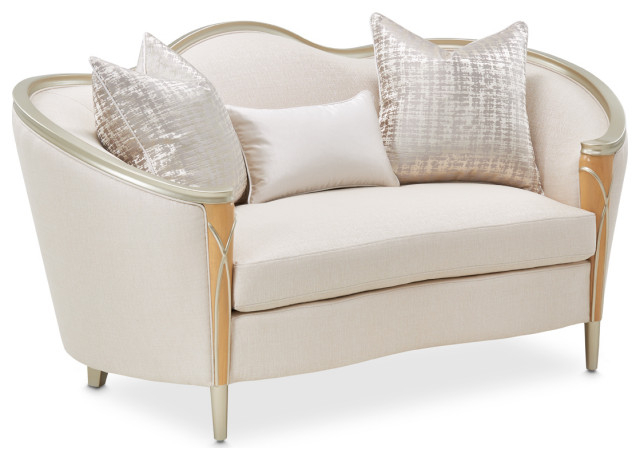 Villa Cherie Loveseat - Pearl/Caramel - Midcentury - Loveseats - By ... for Villa Cherie Sofa - Pearl/Caramel