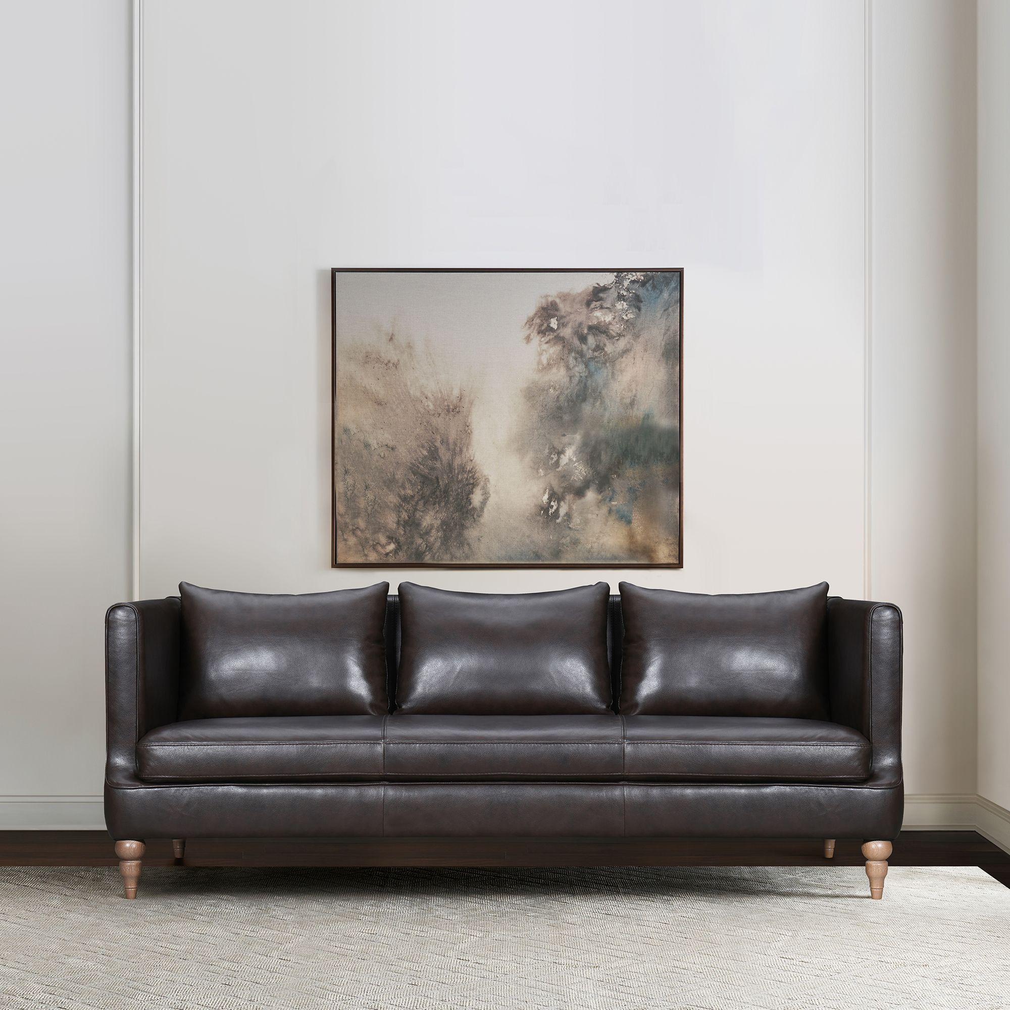 Vincenza Dark Brown Sofa | Grey Leather Sofa, Dark Brown Leather Sofa ... inside Vincenza 85" Dark Brown Leather Sofa, Dove Gray
