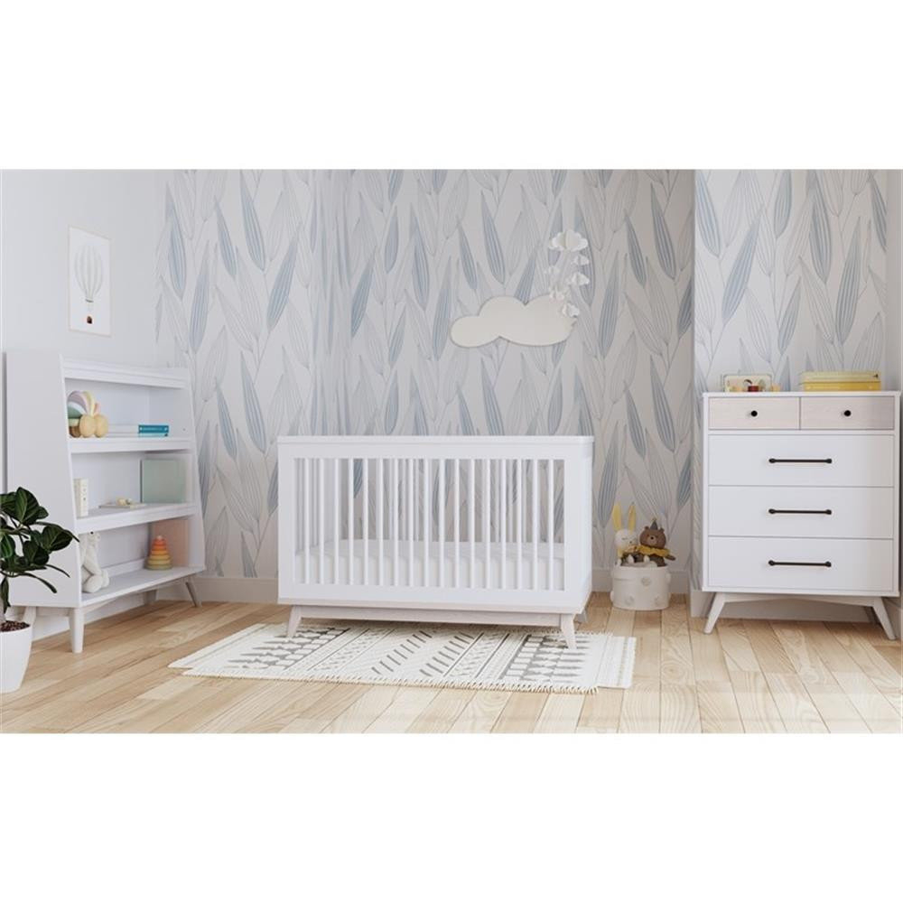 Westwood Design Rowan 4-Drawer Modern Wood Chest In Ash Linen White ... for Westwood Design Rowan 4-Drawer Modern Wood Chest In Ash Linen White Finish