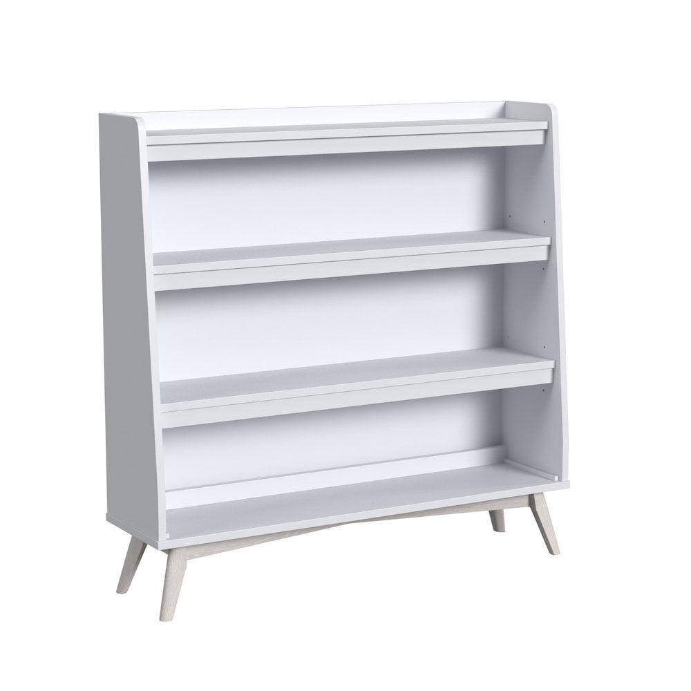 Westwood Design Rowan Modern Wood Bookcase In Ash Linen White Finish ... inside Creating Organizational Harmony with Wooden Storage Pieces