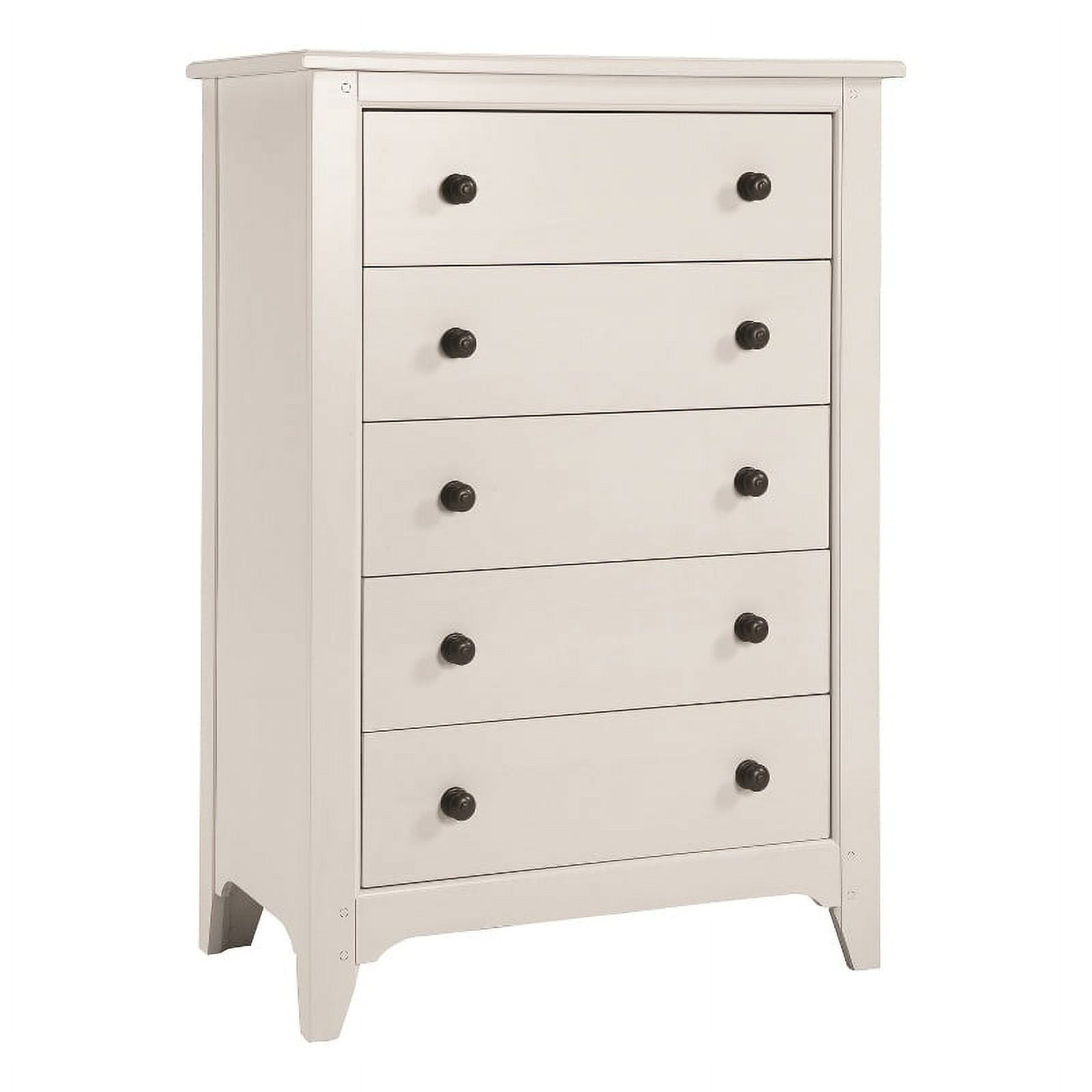 Westwood Design Taylor 5-Drawer Farmhouse Wood Chest In Sea Shell White ... inside Creating Organizational Harmony with Wooden Storage Pieces