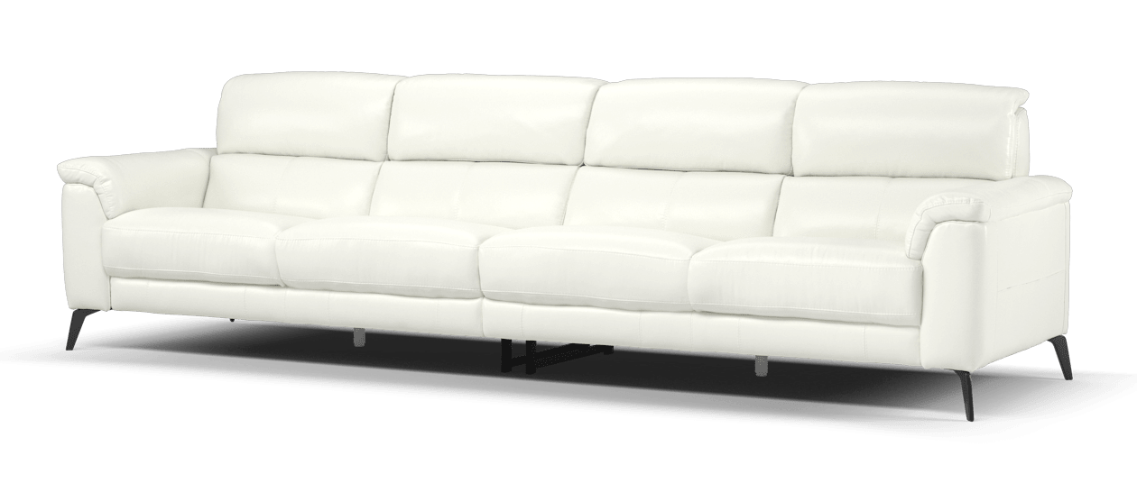 White Leather Sofas | Sofology regarding How to care for your Oliver genuine leather sofa white in daily life