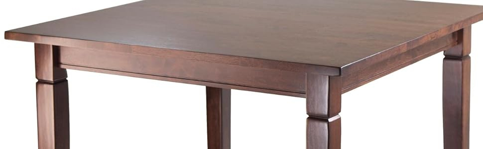 Winsome Kingsgate Dining, Antique Walnut intended for Winsome Wood Transitional Antique Walnut Solid And Composite Dining Table 94142