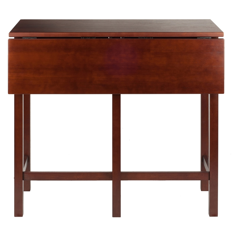 Winsome Lynnwood Drop Leaf High Solid Wood Dining Table In Antique ... in Woodworking techniques that define quality dining table construction