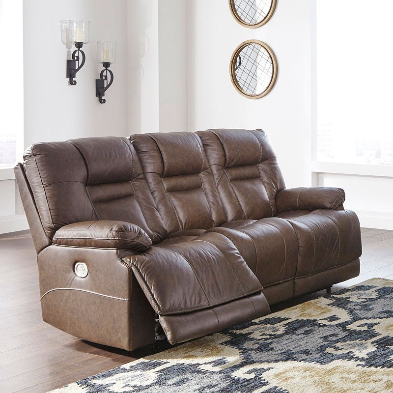 Wurstrow Umber Power Reclining Living Room Set W/ Adjustable Headrests ... intended for How the Umber shade enhances living spaces with Signature Design by Ashley Wurstrow furniture
